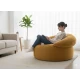 Πουφ πολυθρόνα Big size Velure αποχρώσεις του κίτρινου Φ120 x 100εκ. | Mypouf.gr