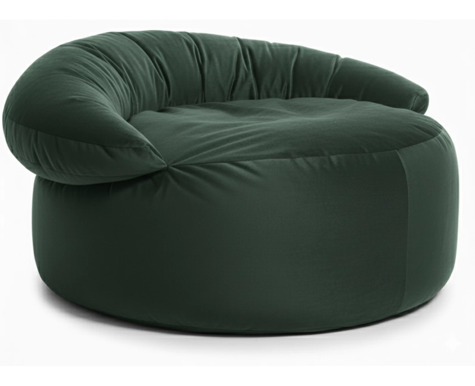 Πουφ πολυθρόνα Big size Velure αποχρώσεις του κυπαρισσί Φ120 x 100εκ. | Mypouf.gr