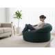 Πουφ πολυθρόνα Big size Velure αποχρώσεις του κυπαρισσί Φ120 x 100εκ. | Mypouf.gr