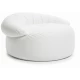 Πουφ πολυθρόνα Big size Velure αποχρώσεις του λευκού Φ120 x 100εκ. | Mypouf.gr