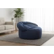 Πουφ πολυθρόνα Big size Velure αποχρώσεις του μπλε σκούρο Φ120 x 100εκ. | Mypouf.gr
