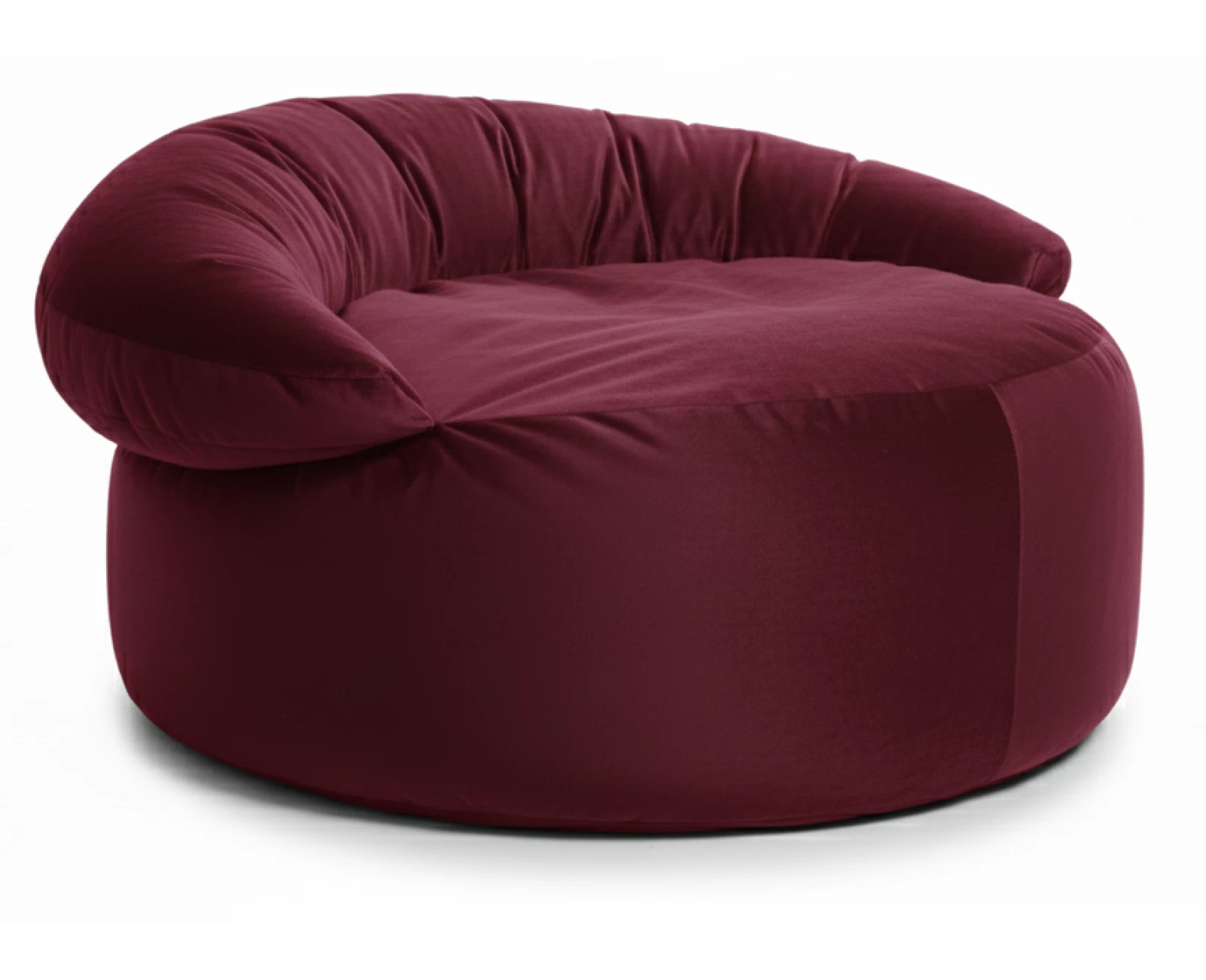 Πουφ πολυθρόνα Big size Velure αποχρώσεις του Μπορντώ Φ120 x 100εκ. | Mypouf.gr