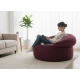 Πουφ πολυθρόνα Big size Velure αποχρώσεις του Μπορντώ Φ120 x 100εκ. | Mypouf.gr