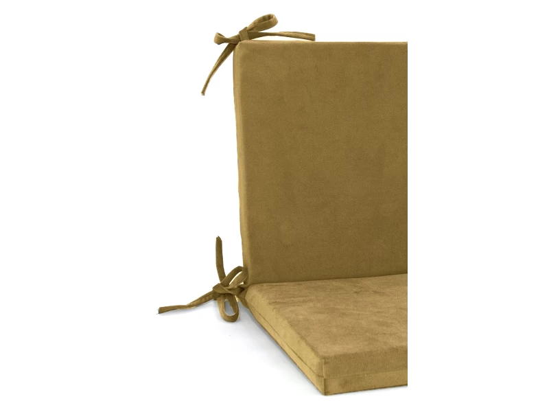 Μαξιλάρι με πλάτη Velure για καναπέδες με κορδόνια στην πλάτη μονόχρωμο Κίτρινο