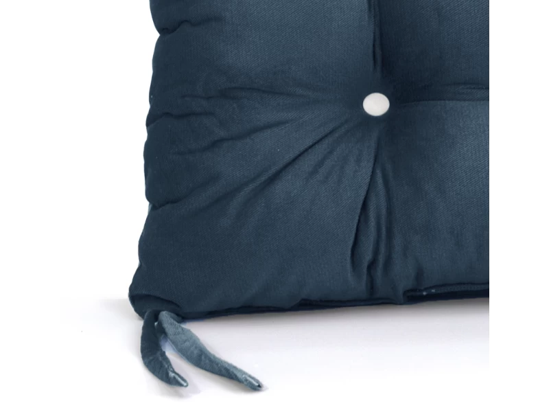 Μαξιλάρι πέταλο Velure κάθισμα μπαμπού - Μπλε σκούρο