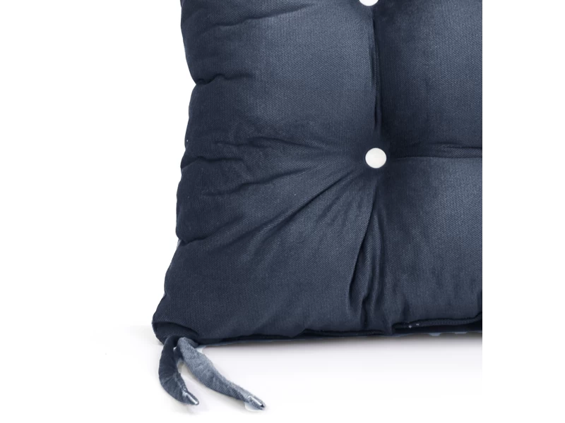 Μαξιλάρι Velure μονόχρωμο μπλε σκούρο χρώμα για παλέτα με κουμπιά - Μπαμπού Μαξιλάρι Velure μονόχρωμο μπλε σκούρο χρώμα για παλέτα με κουμπιά - Μπαμπού
