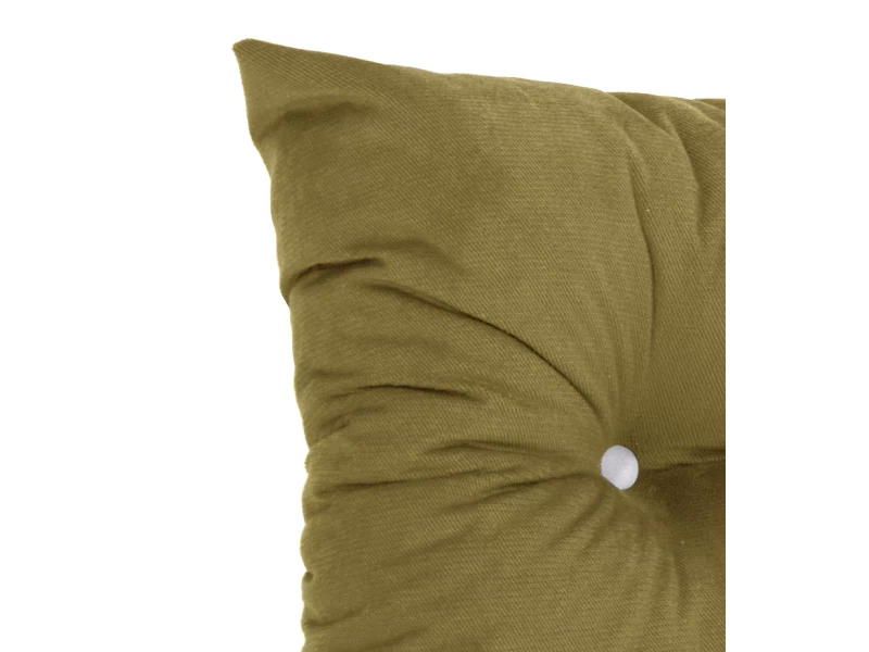 Μαξιλάρι Velure πλάτης με 2+ κουμπιά κίτρινο