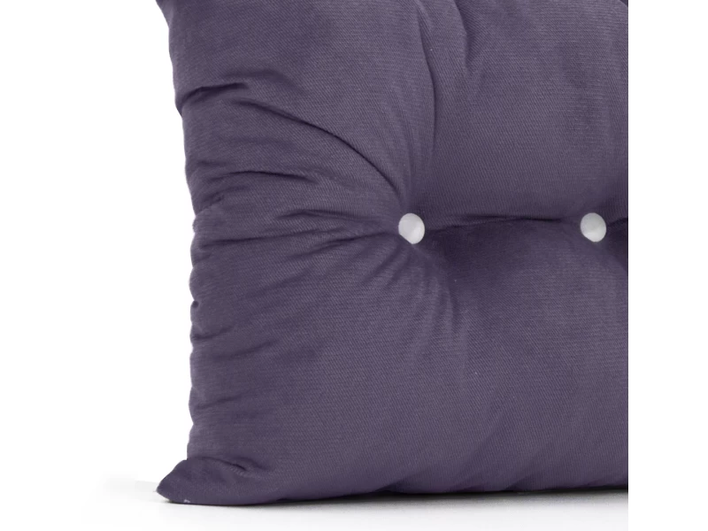 Μαξιλάρι Velure πλάτης με 2+ κουμπιά μωβ