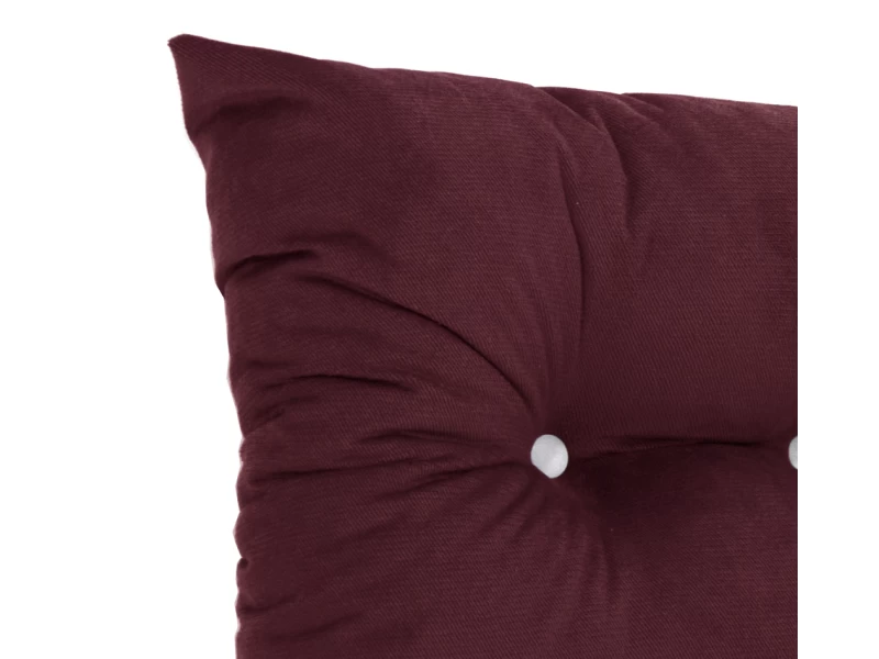 Μαξιλάρι Velure πλάτης με 2+ κουμπιά μπορντώ