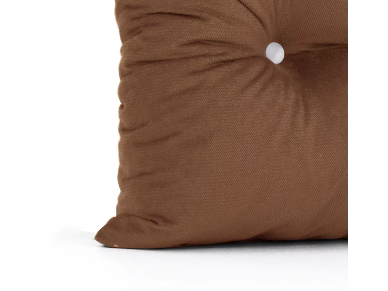 Μαξιλάρι Velure πλάτης με 2+ κουμπιά πορτοκαλί