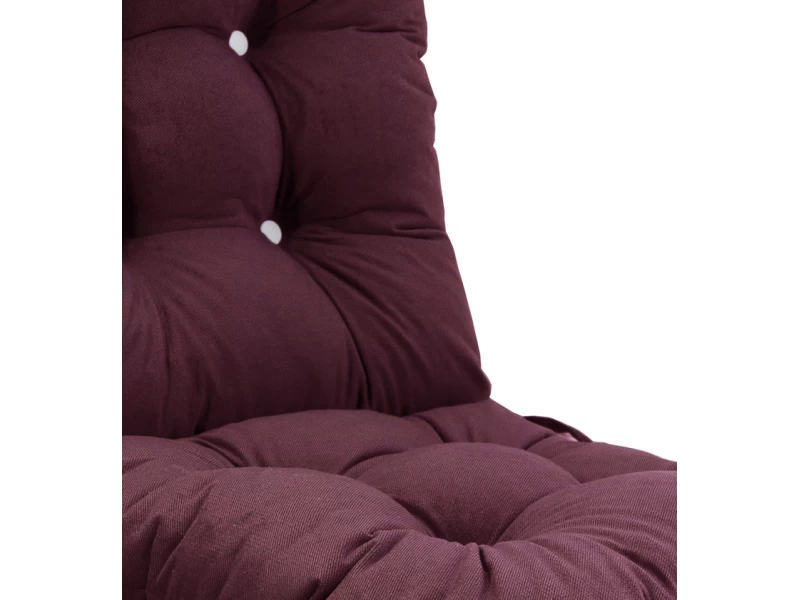 Μαξιλάρι Velure κάθισμα με ενσωματωμένη πλάτη - μπαμπού - Μονόχρωμο μπορντώ