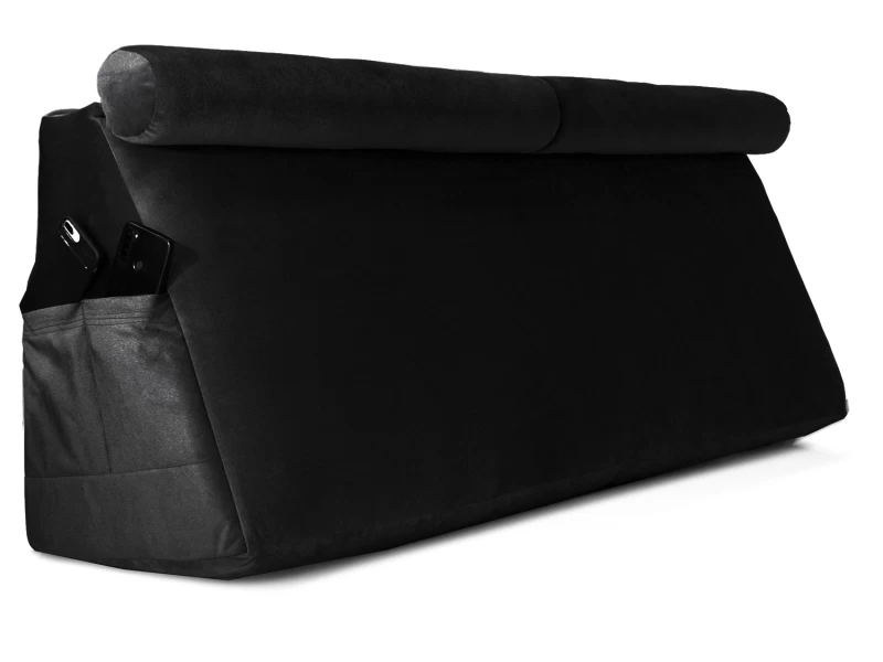 Μαξιλάρι ορθοπεδικό 2 κλίσεων για κρεβάτι Velure πλάτης τριγωνικό (Φάλτσο) μαύρο 250-Memory foam