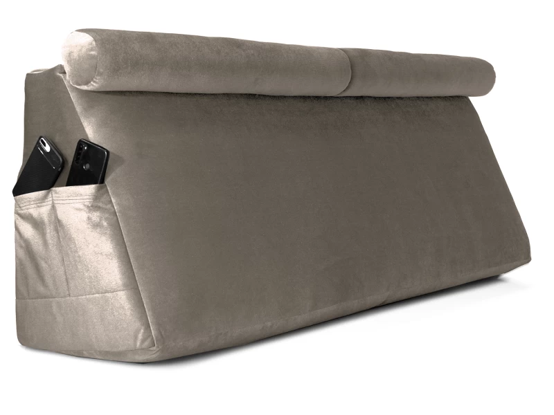 Μαξιλάρι ορθοπεδικό 2 κλίσεων για κρεβάτι Velure πλάτης τριγωνικό (Φάλτσο) μπέζ 250-Memory foam